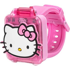 Accutime Hello Kitty Educational Learning Watch for Girls - Interactive Games, Multifunctional Digital Display, Pink Strap, Lights & Sounds, Ages 4+