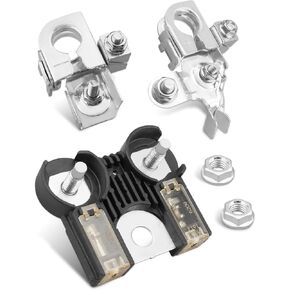 AL3Z-14526-AA BFT & BT4Z-14450-AA Battery Terminal Clamp and Battery Fuse Terminal Fit for Fit for Ford F-150 F150 2011-2014, Positive & Negative
