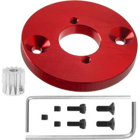 Aluminum Motor Mount Plate 390 to 540/550 Motor Base Bracket w/13T Gear Compatible with MN86S MN86 MN86KS MN86K MN128 1/12 RC Car Upgrade Parts (Silver)