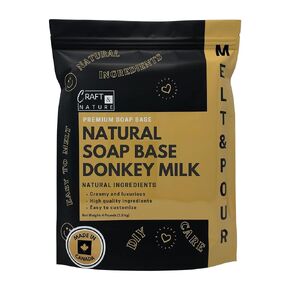 Craft & Nature Unscented Donkey Milk Moisturizing Glycerin Melt And Pour Soap Base Donkey Milk (Unscented)