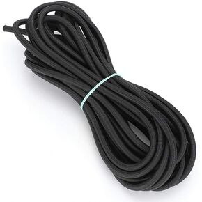 حبل مرن دائري، حبل مرن دائري، 7 مم 10 متر / 32.8 قدم سلك حبل مرن دائري مع مرونة قوية للملابس DIY أسود مضفر حزام مطاطي لفة حبل للخياطة والحرفية in Kuwait
