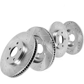 Callahan CDS03364 FRONT 350.5mm + REAR 302mm D/S 5 Lug [4] Rotors [ fit 2016 2017 Ford Focus RS ]
