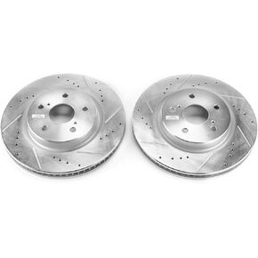 Power Stop JBR1763XPR Evolution Performance Drilled, Slotted & Plated Front Brake Rotor Pair