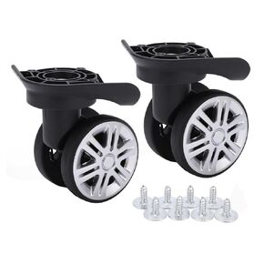 Milltrip Luggage Wheels, 1 Pair Luggage Suitcase Wheels, Double Row Wheels, Luggage Wheel Spare Part Wheel Replacement Luggage Suitcase Wheels for Luggage Suitcase Trolley, Trunk Wheels