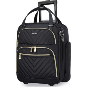 Carry-on Underseat 16-inch Luggage with Wheels, Softside Rolling Carry-on, Lightweight Travel Suitcase for Men Women, Personal Item Rolling Travel Bag
