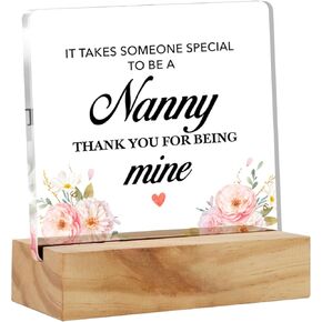 Nana Gifts From Grandchildren Granddaughter Grandson, Gifts for Grandma Birthday Christmas Mother's Day, You Are the Best Nana Clear Acrylic Sign Presents