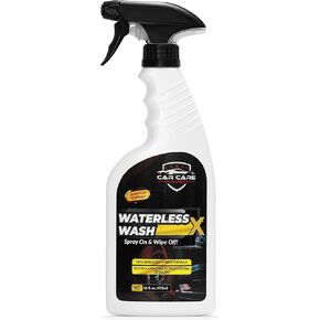 Waterless Wash X-Car Detailing Without Water | Quick Detailer for Any Vehicle-Wash in Your Garage, at Work, or Anywhere-Spray On & Wipe Off (128 oz Concentrate)
