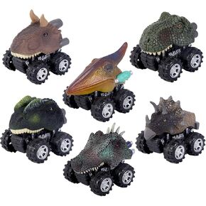 Dinosaur Toys, Pull Back Dinosaur Cars, Creative Gifts for 3-12 Year Old Boys Girls, 6-Pack (Dinosaur)