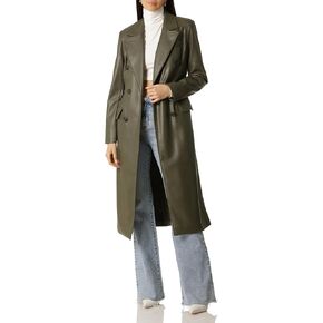 Avec Les Filles Women's Belted Faux Leather Coat