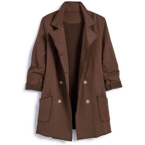 Ainangua Tipperary Trench Coat Women Double Breasted Lapel Long Coat Winter Fall Fashion Fleece Jacket