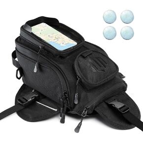 ILM Motorcycle Tank Bag Magnetic 4 Straps Reinforced Fastening Waterproof Touch Screen Phone Pouch Motorbike Bag BT01