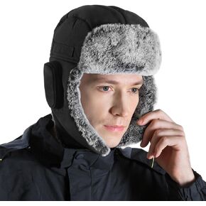الرجال الصوف الشتاء الدافئة الروسية الأذن اللوحات قبعة المرأة Bomber Ushanka الطيار مقاوم للماء قبعة الصياد تزلج الصيد الشباب تروبر