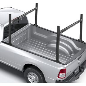 Universal Truck Ladder Rack with Side Rails,Adjustable Length & Height&Width,1000lbs Capacity Heavy Duty Aluminum Back Racks for Trucks