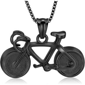 XSMZB Motorcycle Urn Necklace Cremation Jewelry for Ashes Motorbike Necklace Pendent Stainless Steel Keepsake Memorial Urn Necklace for Men Women