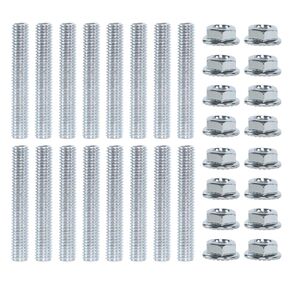 16pcs Exhaust Manifold Bolt Studs and Nuts Hardware Kit M8*1.25 for Ford 4.6 5.4 Liter V8 F150 F250 Exhaust Manifold Studs