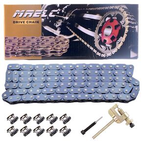 T8F Drive Chain 116 Link with Chain Breaker for 43cc 47cc 49cc 2-Stroke Pocket Rocket Bike Mini Chopper 50cc SSR SX50 Syx Moto Holeshot MotoTec Xtreme Xpro Kids Pit Dirt Bike ATV Quad Parts