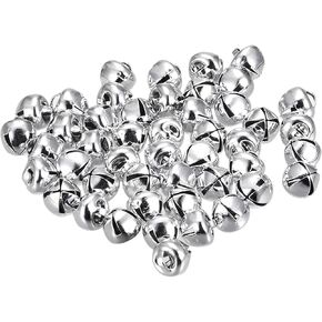 أجراس Uxcell Jingle Bells، 3/4 بوصة (20 مم) 120 قطعة أجراس صغيرة للحرف اليدوية في عيد الميلاد، تزيين العطلات، الحفلات الموسيقية، المنزل، المهرجانات، الزفاف، لون فضي in Kuwait