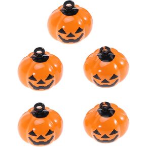 Milisten 20pcs Halloween Mini Pumpkin Bells, Pumpkin Shaped Jingle Bells, Pumpkin Bells Charms Pendant, Jack O Lantern Face Pumpkin Bells Jingle Beads for Fall Halloween Decoration
