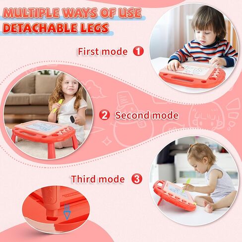 لوحة رسم مغناطيسية، ألعاب لوحة رسومات الشعار المبتكرة للأطفال الصغار للأعمار من 2 إلى 4 سنوات، لوحة رسم ألعاب رسم تعليمية للأطفال الصغار 1-3 أقراص، هدايا عيد الميلاد الأولى للأطفال الأولاد من عمر 1 2 3 4 سنوات (أزرق) in Kuwait