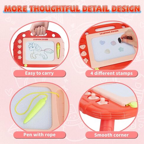 لوحة رسم مغناطيسية، ألعاب لوحة رسومات الشعار المبتكرة للأطفال الصغار للأعمار من 2 إلى 4 سنوات، لوحة رسم ألعاب رسم تعليمية للأطفال الصغار 1-3 أقراص، هدايا عيد الميلاد الأولى للأطفال الأولاد من عمر 1 2 3 4 سنوات (أزرق) in Kuwait