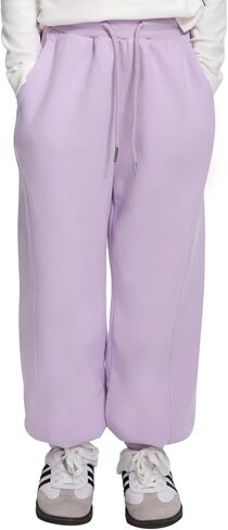 Rolanko Girls Baggy Sweatpants Solid Jogger Pants Soft Sweats Kids Trousers with Pockets 6-14Y in Kuwait