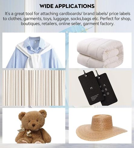 مثبت الملابس السريع، مسدس صغير لوضع العلامات على الملابس، مسدس خياطة صغير سريع الغرز لخياطة الملابس، مسدس خياطة مع إبرة، 1000 مشبك أسود و1000 مشبك صغير أبيض in Kuwait