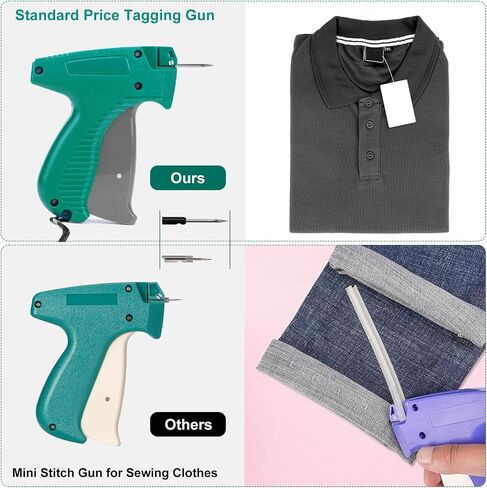 Tagging Gun for Clothing, Price Tag Gun for Clothes Labeler, Standard Retail Tagging Gun,Tag Attacher Machine, Garment Tagging Gun with 6 Needles, 3000pcs Barbs Fasteners, Hard Case (Not Mini Stitch) in Saudi Arabia