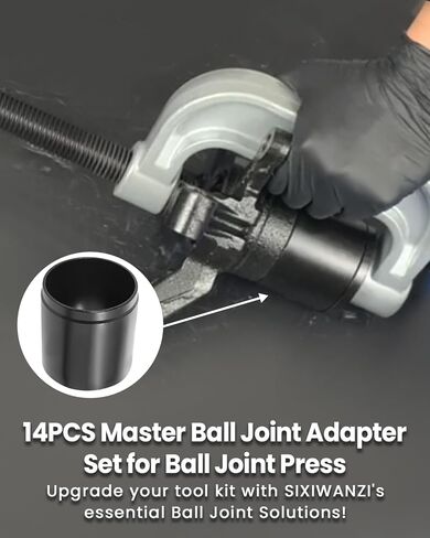 مجموعة محول خدمة وصلة الكرة الرئيسية تناسب معظم السيارات ذات الدفع الثنائي والرباعي والشاحنات وسيارات الدفع الرباعي، 14 قطعة أداة محول تثبيت مزيل وصلة الكرة لاستبدال وإصلاح مفاصل الكرة in Kuwait