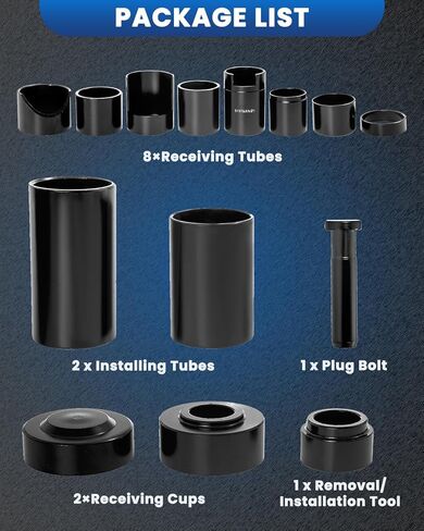 مجموعة محول خدمة وصلة الكرة الرئيسية تناسب معظم السيارات ذات الدفع الثنائي والرباعي والشاحنات وسيارات الدفع الرباعي، 14 قطعة أداة محول تثبيت مزيل وصلة الكرة لاستبدال وإصلاح مفاصل الكرة in Kuwait