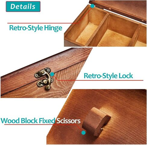Sewing Kit, Wooden Sewing Basket with Accessories, Sewing Box with Sewing Kit Accessories for Home Repair Tool Set for Beginners/Women/Men/Girls/Kids in Saudi Arabia