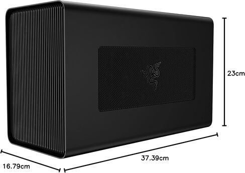 Razer Core X Aluminum External GPU Enclosure (eGPU): Compatible with Windows & MacOS Thunderbolt 3 Laptops, NVIDIA/AMD PCIe Support, 650W PSU, Classic Black in Saudi Arabia