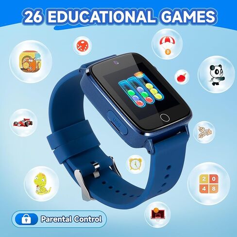 Kids Watch Boys Toys with 26 Games, ZUODUN Touch Screen Camera Smart Watch for Kids Age 4-12, Pedometer, Flashlight, Alarm Clock, Kids Smart Watch for 6 7 8 Year Old Boy Birthday Gift in Saudi Arabia