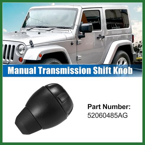 Motoforti 1 Set 6 Speed Manual Transmission Shift Knob with Insert for Jeep Wrangler 2007-2013 No.52060485AG Long-lasting in Saudi Arabia