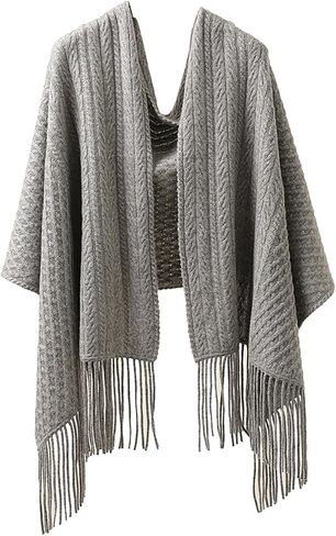 100% Pure Cashmere Luxury Cable Knitted Scarf Shawl Wrap for Women Winter Thick Warm in Saudi Arabia