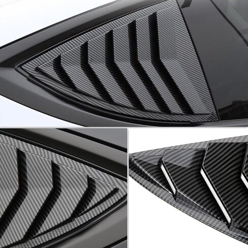for Model Y Side Window Louver Cover Sport Style for Tesla Model Y 2021 2022 2023 2024 Accessories(Glossy Carbon Fiber Pattern) in Kuwait