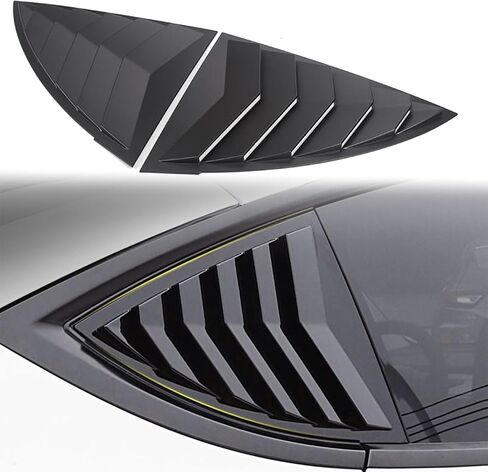 for Model Y Side Window Louver Cover Sport Style for Tesla Model Y 2021 2022 2023 2024 Accessories(Glossy Carbon Fiber Pattern) in Kuwait