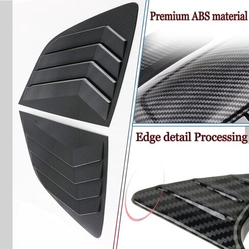 2Pcs Rear Side Window Louvers Air Vent Scoop Shades Cover Blinds Trim for Honda CRV CR-V 2023 2024 2025 - ABS bright black Sport Interior Accessories in Saudi Arabia