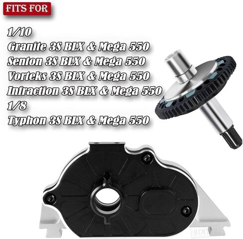 57T 0.8Mod Slipper with 20T 21T Pinions & Motor Mount Gear Cover Upgrades Part for 1/10 Granite/Senton/Vorteks 3S BLX & Mega 550:1/8 Infraction/Typhon 3S BLX & Mega 550,Silver in Saudi Arabia