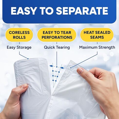 (1000 Pack) 16 Gallon Clear Trash Bags, 8 Mic, High-Density, Fits Round and Square 12-16 gal Trash Cans, 24" x 31" Garbage Can Liners in Saudi Arabia