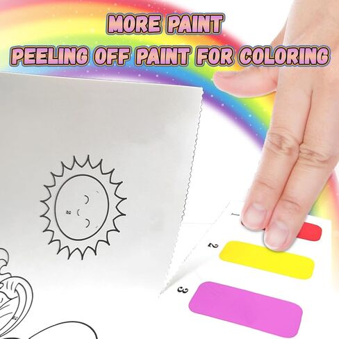 طلاء YMluky مع كتب مائية للأطفال، 6 كتب تلوين مع مجموعة طلاء سحرية للأطفال، مجموعة تلوين للسفر، فنون وحرف مناسبة لأعياد الميلاد (حب الأطفال) in Kuwait