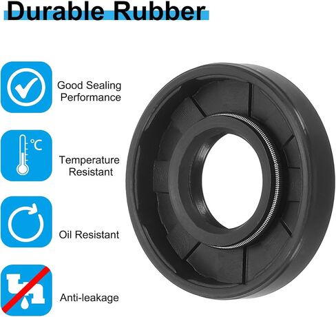 PATIKIL USH Radial Shaft Seal, 30mm ID x 41mm OD x 7mm Width Nitrile Rubber Oil Seal for Bearing Shaft Oil Pumps Engines, Black in Saudi Arabia