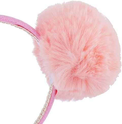 LUX ACCESSORIES FauxFur Pom Cat mouse Ear Puff Ear Halloween Headband in Saudi Arabia