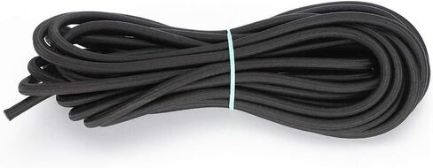 حبل مرن دائري، حبل مرن دائري، 7 مم 10 متر / 32.8 قدم سلك حبل مرن دائري مع مرونة قوية للملابس DIY أسود مضفر حزام مطاطي لفة حبل للخياطة والحرفية in Kuwait