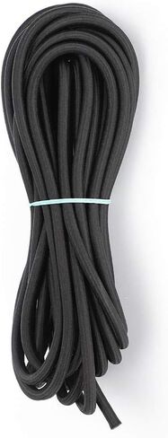 حبل مرن دائري، حبل مرن دائري، 7 مم 10 متر / 32.8 قدم سلك حبل مرن دائري مع مرونة قوية للملابس DIY أسود مضفر حزام مطاطي لفة حبل للخياطة والحرفية in Kuwait