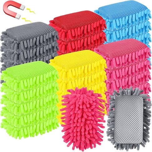 Sherr 30 Pcs Microfiber Shag Erasers Bulk Washable Magnetic Dry Erasers Bulk Whiteboard Eraser Dry Chalk Erase Board Eraser for Markers Chalk Home School Classroom Office(Bright Color) in Saudi Arabia