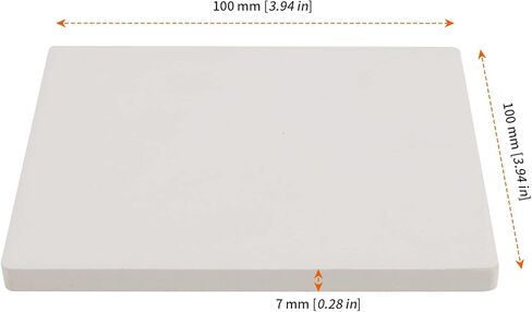 50 قطعة من قواعد الأكواب الخزفية المربعة مقاس 10.16 × 10.16 سم من هوزون، بلاط سيراميك فارغ، بلاط سيراميك أبيض غير مزجج، اصنع قواعد الأكواب الخاصة بك للصياغة وصب الأكريليك والرسم in Kuwait