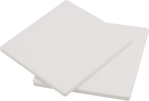 50 قطعة من قواعد الأكواب الخزفية المربعة مقاس 10.16 × 10.16 سم من هوزون، بلاط سيراميك فارغ، بلاط سيراميك أبيض غير مزجج، اصنع قواعد الأكواب الخاصة بك للصياغة وصب الأكريليك والرسم in Kuwait