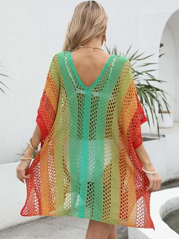 Ferand Women's Crochet Swimsuit Coverup Colorful Beach Cover Ups for Swimwear in Saudi Arabia
