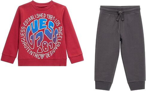 GUESS Boys French Terry Sweatshirt and Sweatpants Set in Saudi Arabia
