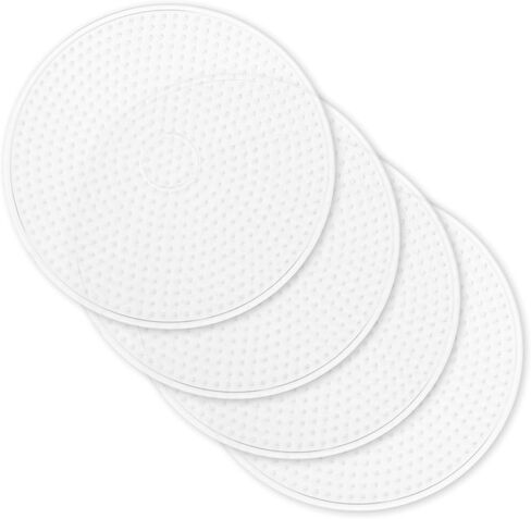 4PCS 5mm Fuse Beads Boards, Large Clear Pegboards Kits, Round Clear Plastic Pegboards for Kids Craft Beads in Saudi Arabia